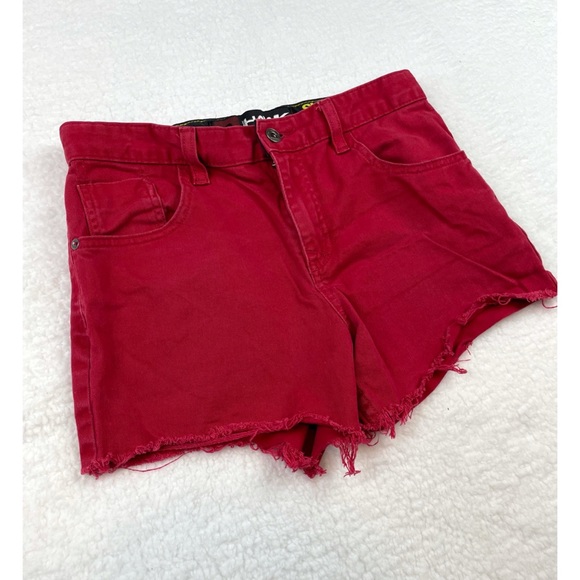 TONY HAWK • Red Denim Jean High-Waisted Shorts - Picture 5 of 9